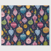 Whimsical Ornament Christmas Geschenkpapier (Flach)