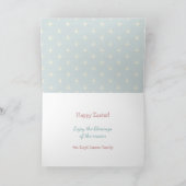 Whimsical Oster Bunny Oaster Eggen Karte (Innenseite)