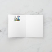 Whimsical Ostereierjagd: Aquarellbraun und Gn Einladung (Innenseite)