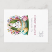 Whimsical Ostereierjagd: Hübsch Postkarte (Vorderseite)