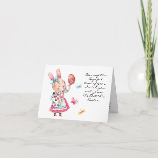Whimsical Ostersegnung Aquarell Note Card Karte (Vorderseite)