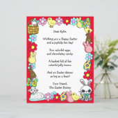 Whimsical Ostersonne und Poem Kid's Letter Game (Stehend Vorderseite)