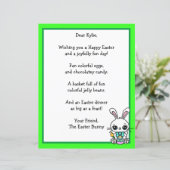 Whimsical Ostersonne und Poem Kid's Letter Game (Stehend Vorderseite)