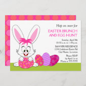 Whimsical Ostersonnigen und Eier Party Einladung (Vorne/Hinten)