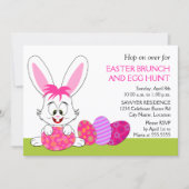 Whimsical Ostersonnigen und Eier Party Einladung (Vorderseite)