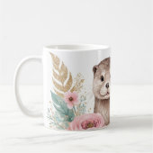 Whimsical Otter mit Blumengarten Kaffeetasse (Links)
