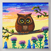 Whimsical Owl Art Forest Creationarts Poster (Vorne)