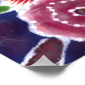 Whimsical Owl auf Blütenzweig Rosa Blau Poster (Ecke)