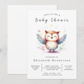Whimsical Owl Baby Dusche Einladung (Vorne/Hinten)