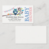 Whimsical Owl Baby Shooting Registry Begleitkarte (Vorne/Hinten)