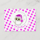 Whimsical Owl Baby Shower Cute Begleitkarte (Rückseite)