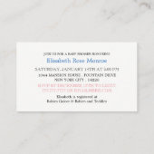 Whimsical Owl Baby Shower Ticket Einladung (Rückseite)