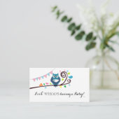Whimsical Owl Baby Shower Ticket Einladung (Stehend Vorderseite)
