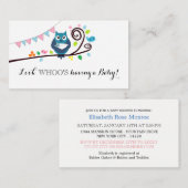 Whimsical Owl Baby Shower Ticket Einladung (Vorne/Hinten)