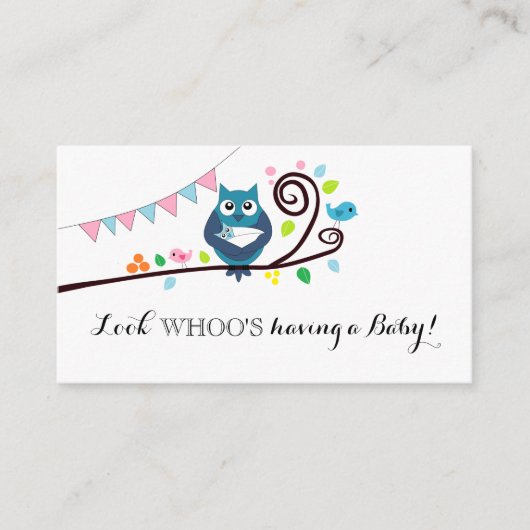 Whimsical Owl Baby Shower Ticket Einladung (Vorderseite)