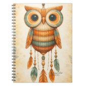 Whimsical Owl Dreamcatcher Boho Notizblock (Vorderseite)