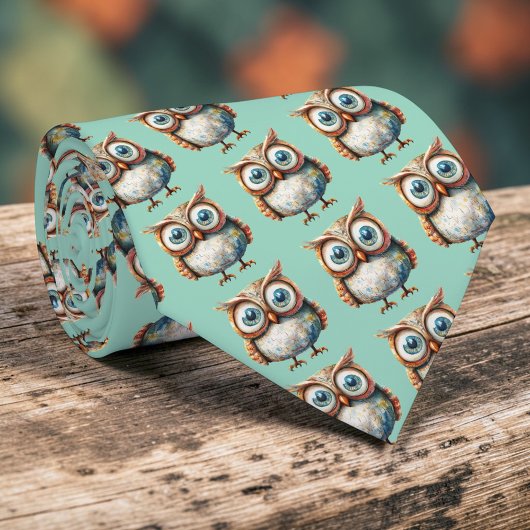 Whimsical Owl Maßgeschneiderte Krawatte