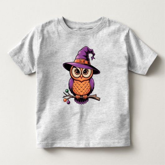Whimsical Owl Witz Kleinkind T-shirt (Vorderseite)