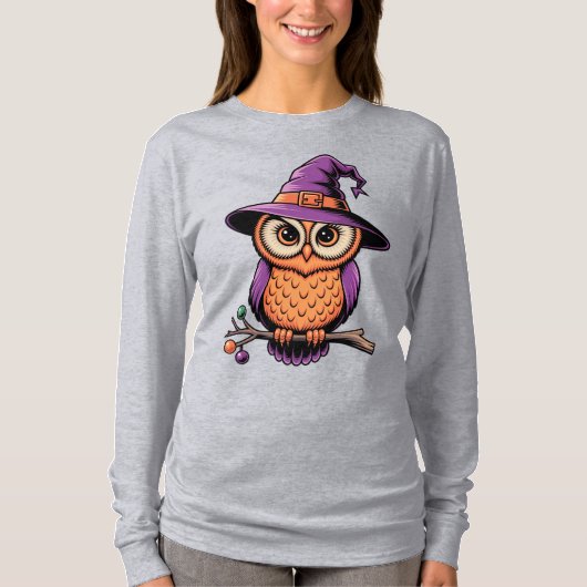 Whimsical Owl Witz T-Shirt (Vorderseite)