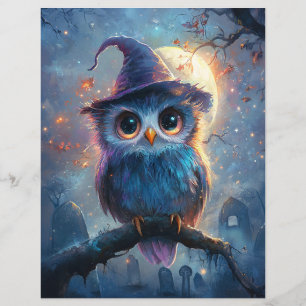 Whimsical Owl Witze Vollmond Scrapbook Paper