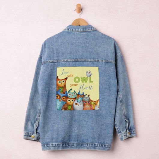 Whimsical Owls - Liebe mit OWT Ihr Herz Jeansjacke (Hangar)
