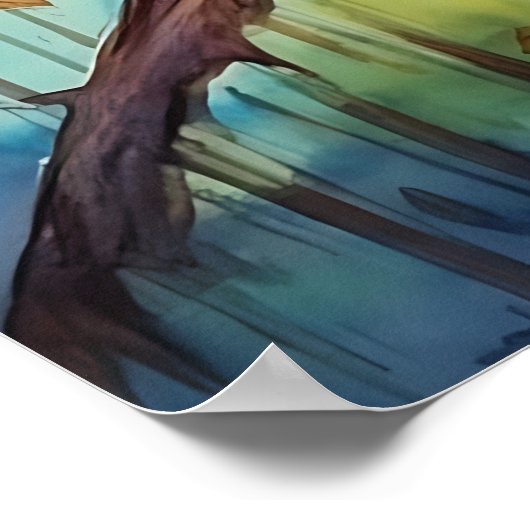 Whimsical Owls Poster (Ecke)