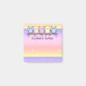 Whimsical Owls Under the Starlit Sky Personalisier Post-it Klebezettel (Vorderseite)