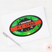 Whimsical P. E. Class Survivor Sticker (Umschlag)