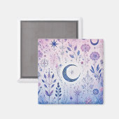 Whimsical Pagan Magnet - Celestial Pastel Design (Vorderseite/Rückseite)