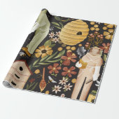 Whimsical Painted Bee Hives Beekeeper Honey Geschenkpapier (Ungerollt)