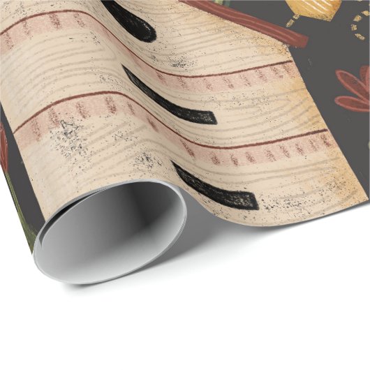 Whimsical Painted Bee Hives Beekeeper Honey Geschenkpapier (Rolleneckpunkt)