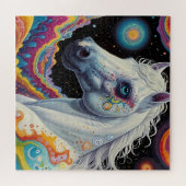 Whimsical Painted Horse: Ein Abstrakter Raum Puzzle (Horizontal)