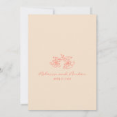 Whimsical Painted Pinstripes Wedding QR Code Einladung (Rückseite)