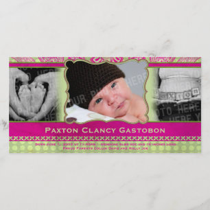 Whimsical Paisley urban & Angesagt Baby Ankündigun Ankündigung