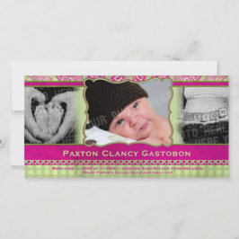 Whimsical Paisley urban & Angesagt Baby Ankündigun Ankündigung