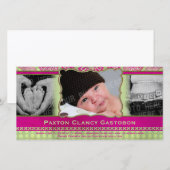 Whimsical Paisley urban & Angesagt Baby Ankündigun Ankündigung (Vorne/Hinten)