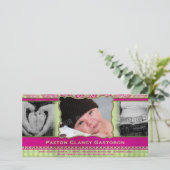 Whimsical Paisley urban & Angesagt Baby Ankündigun Ankündigung (Stehend Vorderseite)