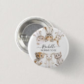 Whimsical Pajama Animals: Soft Pastel Party Accent Button (Vorne & Hinten)