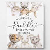 Whimsical Pajama Animals: Soft Pastel Party Accent Fotoplatte (Vorderseite)