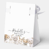 Whimsical Pajama Animals: Soft Pastel Party Accent Geschenkschachtel (Rückseite)