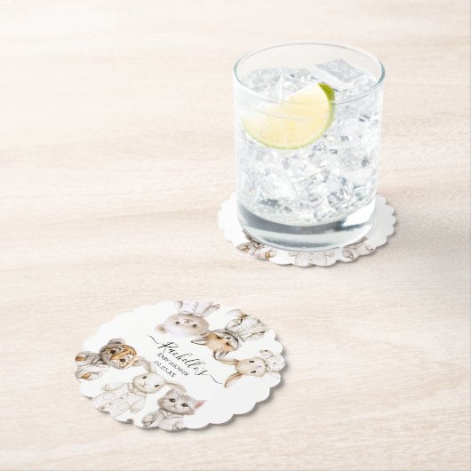 Whimsical Pajama Animals: Soft Pastel Party Accent Untersetzer (Vor Ort)