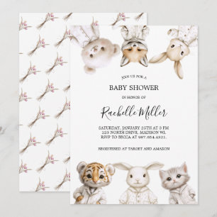 Whimsical Pajama Parade: Baby Shower Einladung