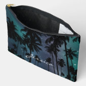 Whimsical Palm Trees Starry Night Sky Personalised Zubehörtasche (Offen)