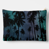 Whimsical Palm Trees Starry Night Sky Personalised Zubehörtasche (Rückseite)