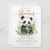 Whimsical Panda Baby Shower Einladung (Vorderseite)