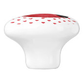 Whimsical Panda Bär mit Personalisiertem Herzen Keramikknauf (Seitenansicht)