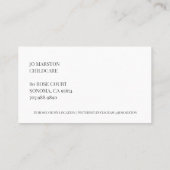 Whimsical Panda Bear Chilcare Business Card Visitenkarte (Rückseite)