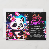 Whimsical Panda Enchantment Girl Baby Dusche