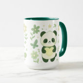    Whimsical Panda Heart Ceramic Mug Tasse (VorderseiteRechts)