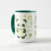    Whimsical Panda Heart Ceramic Mug Tasse (Vorderseite Links)